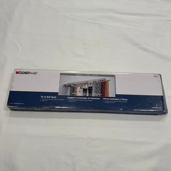 Closetmaid 38053 Nickel Tie & Belt Rack 14 Hooks Wall Mount NIB - Picture 3 of 6